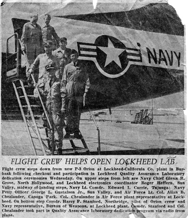 FLIGHT CREW HELPS OPEN LOCKHEED LAB