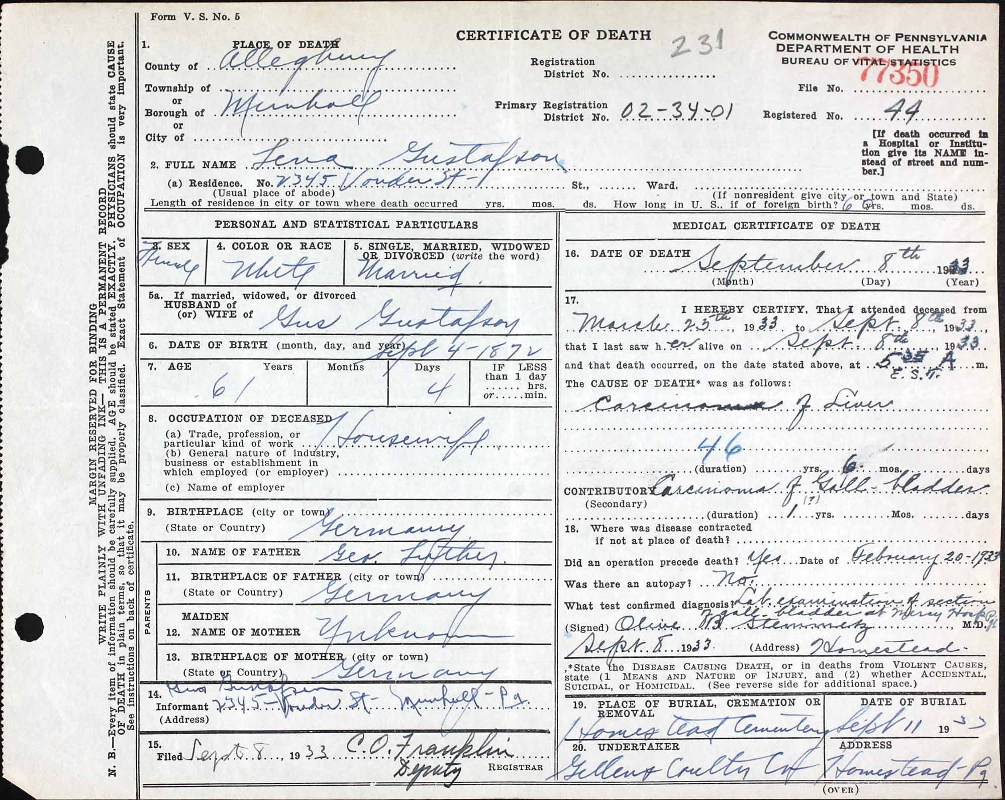 Death Certificate