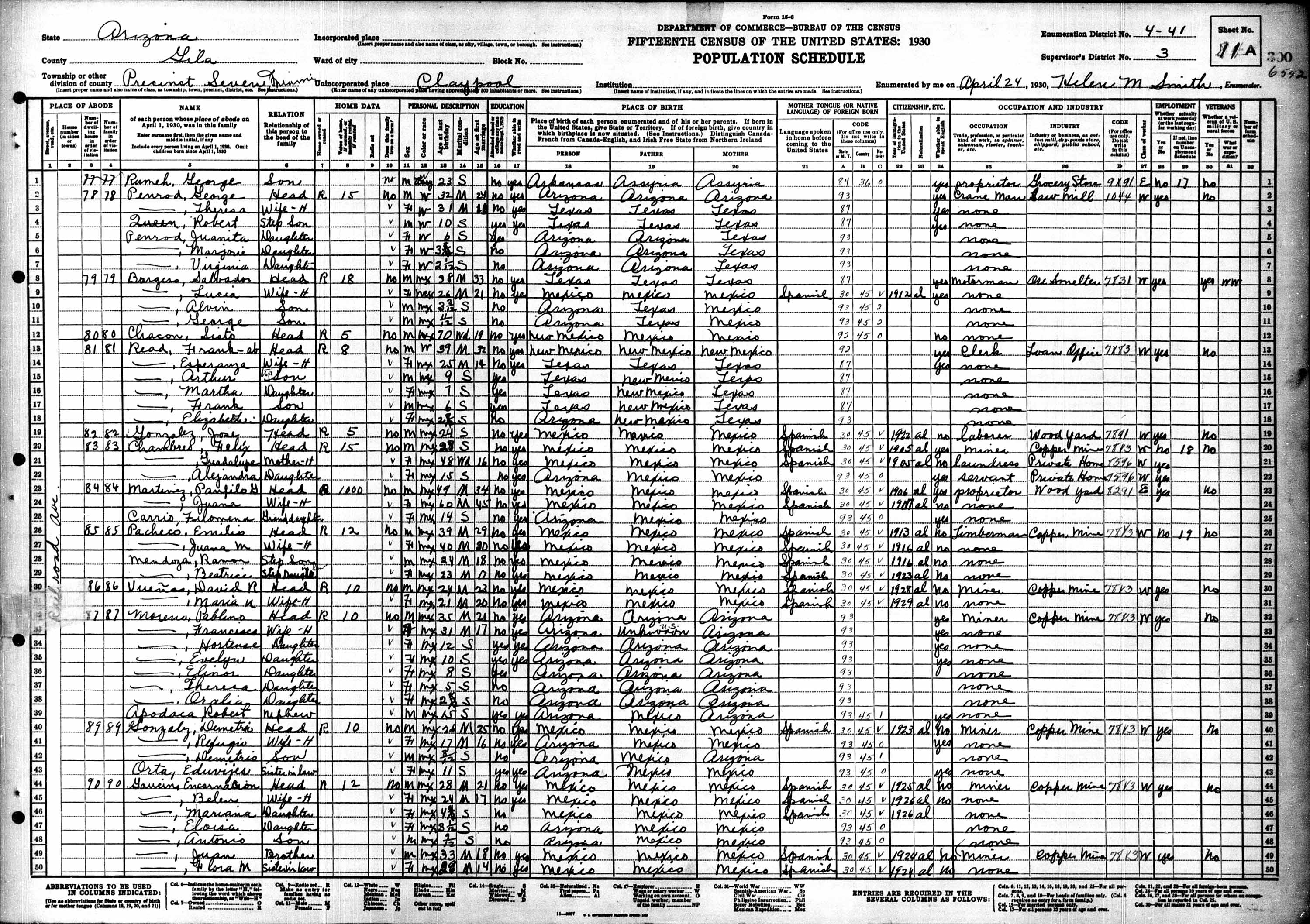 Felix Guadelupe Alexandra in Census